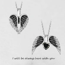 Load image into Gallery viewer, Angel Wings and Heart Pendant Necklace