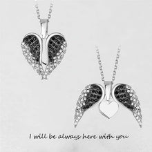 Load image into Gallery viewer, Angel Wings and Heart Pendant Necklace