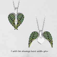 Load image into Gallery viewer, Angel Wings and Heart Pendant Necklace