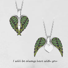 Load image into Gallery viewer, Angel Wings and Heart Pendant Necklace
